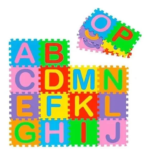 Tapete Infantil Tatame Educativo Alfabeto Eva, 8mm 52 Peças