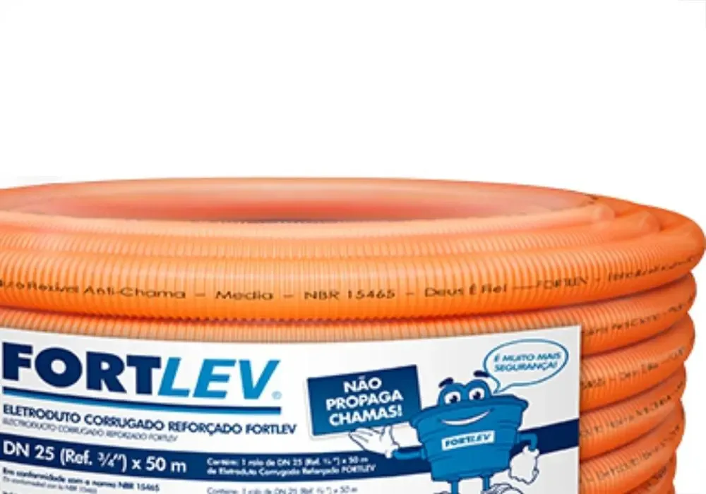 Conduite Corrugado Laranja Fortlev 3/4 Rl50