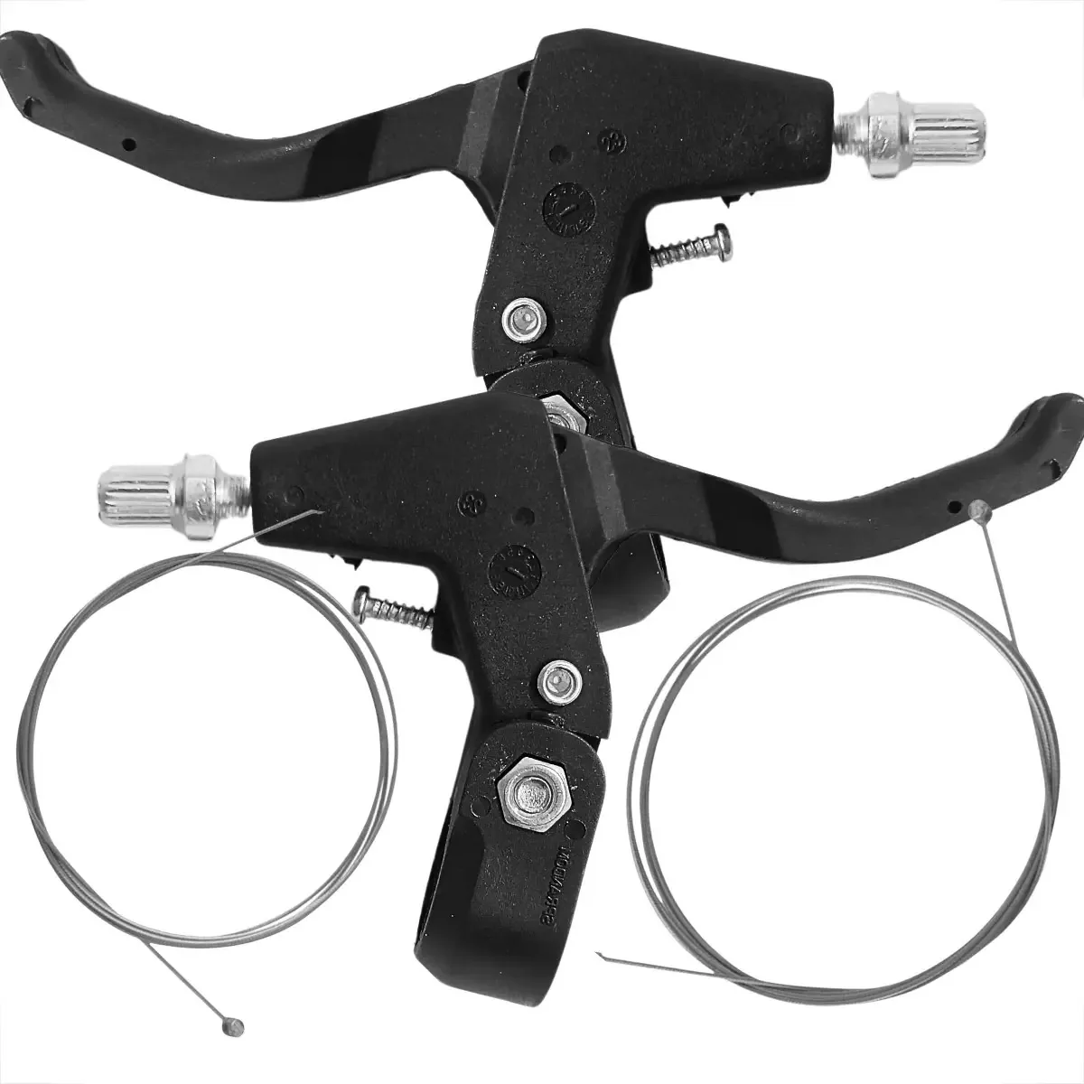 Kit Maçaneta Freio Paco Bicicleta V-Brake Nylon com Cabos de Aço