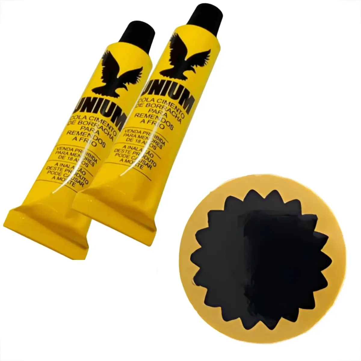 Kit 20 Remendos Frio Vipal 30mm 2 Colas Unium P/ Bike Moto