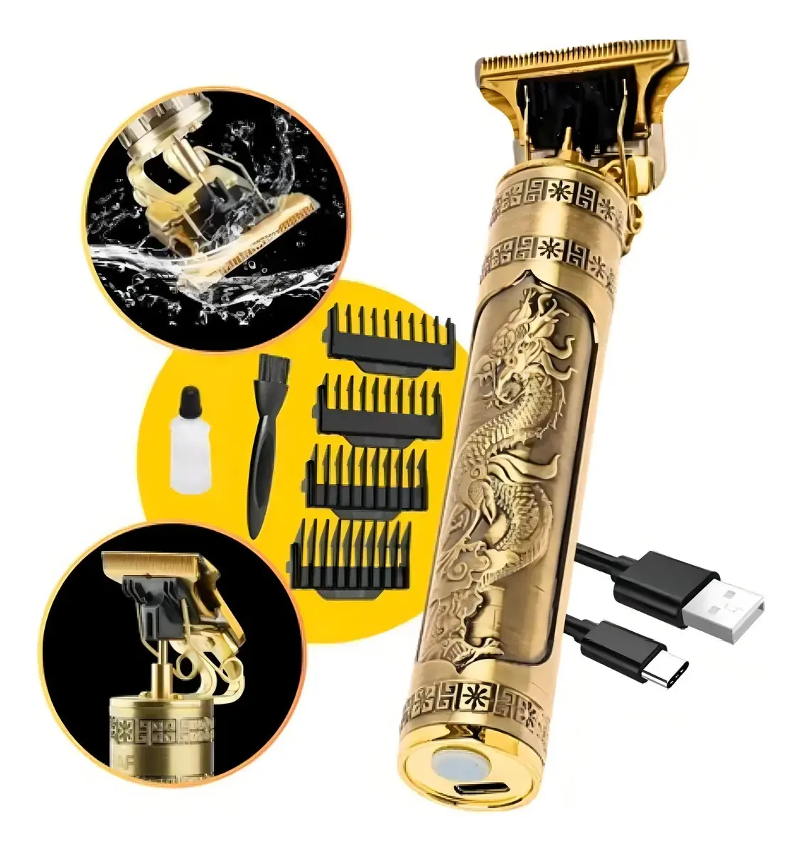 Barbeador Eletrico Masculino Corta Cabelo Profissional