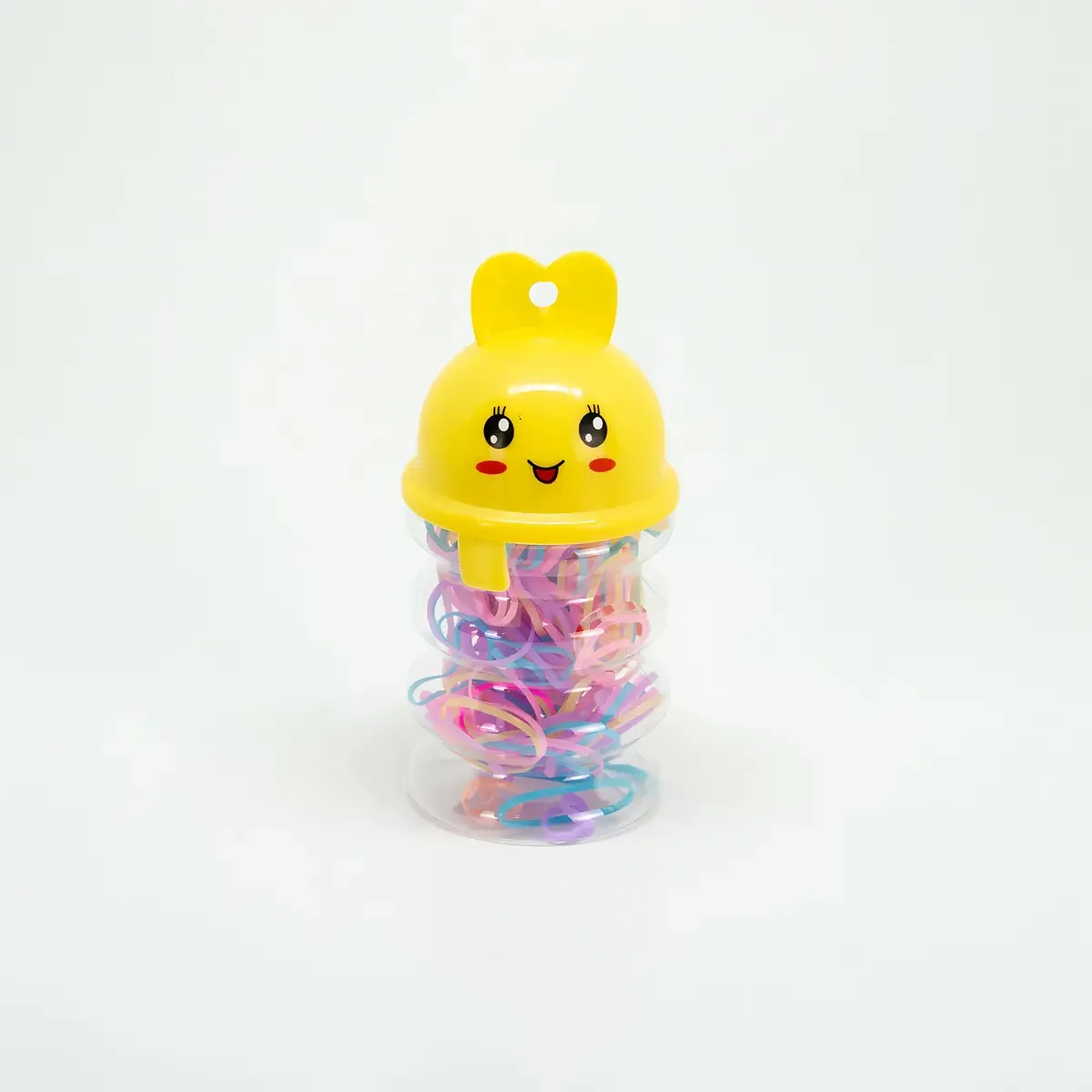 Garrafinha Com Elásticos De Cabelo Feminino Cor Amarelo
