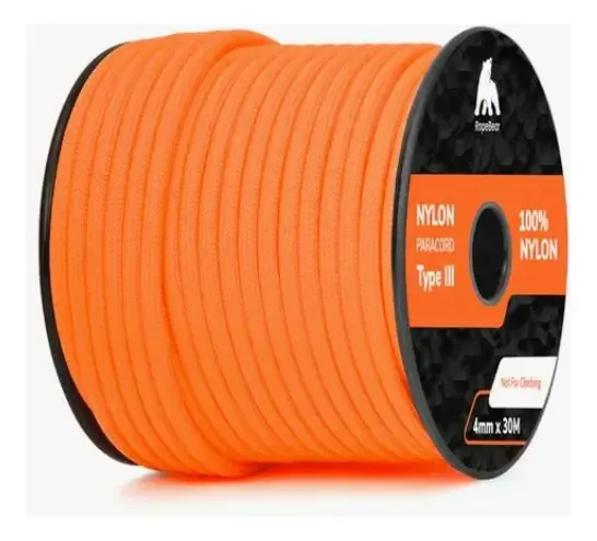 Corda de escalada Paracord 550 Paracord 550 naranja 4mm X 30m