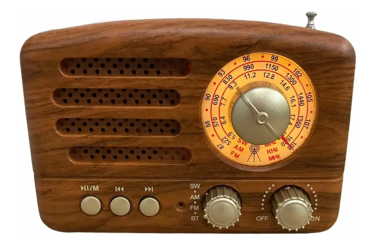 Rádio Cmik-615 Vintage tipo AM/FM/USB/Bluetooth