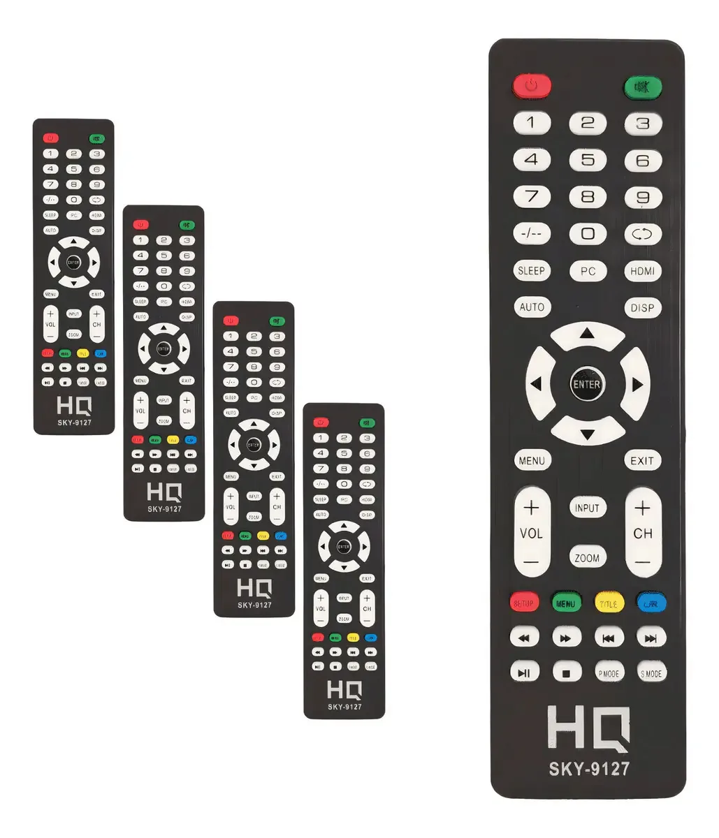 Pack 5 Controles Remoto FBG para TVs HQ Modelos HQTV32HD e HQTV39HD