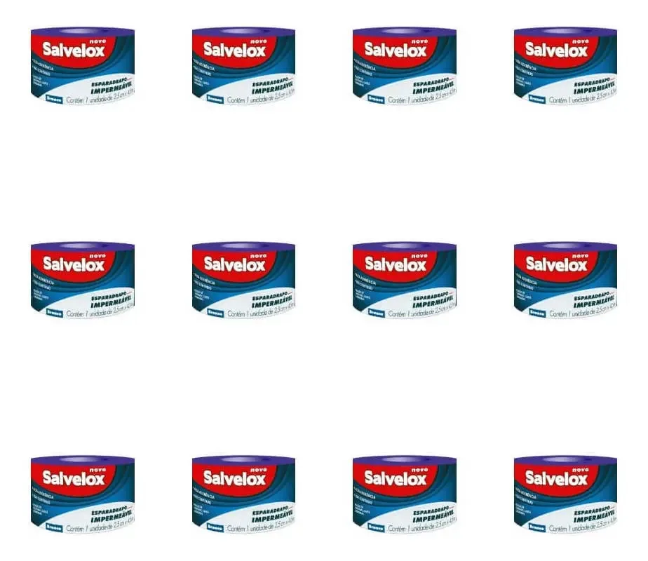 Esparadrapo Salvelox 2,5cmx4,5m Impermeavel Cx 48un