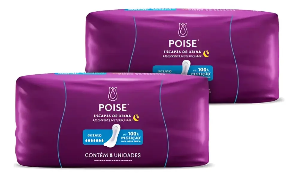Kit 2 - Absorvente Para Escapes De Urina Poise Noturno Maxxi