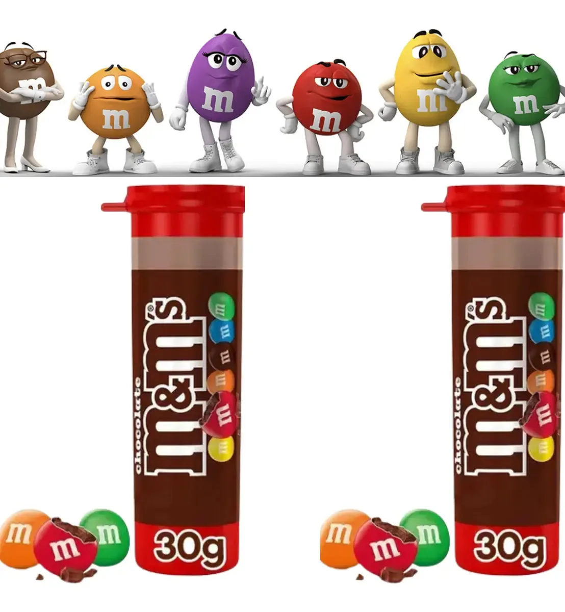 Kit 2x Chocolate Confete Confeito M&ms Tubo 30g