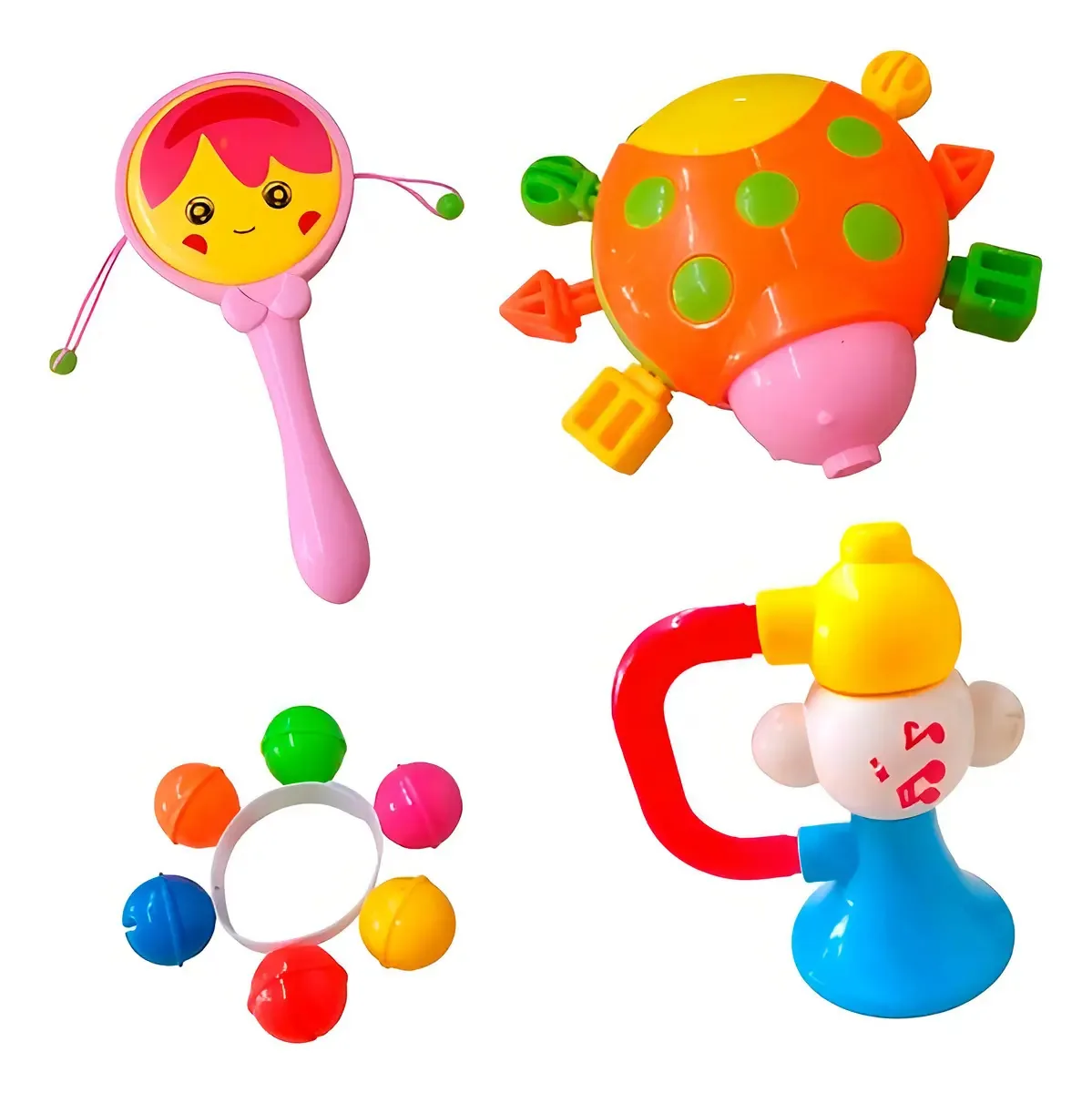 Kit Chocalho Interativo para Bebê e Criança