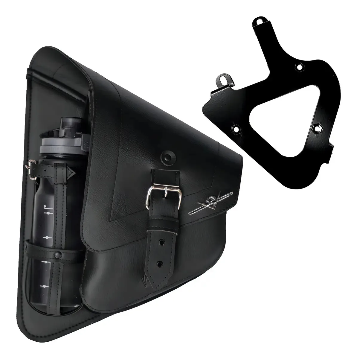 Bolsa Balança+suporte - Preto - Harley 2018+ (c/ Garrafa)