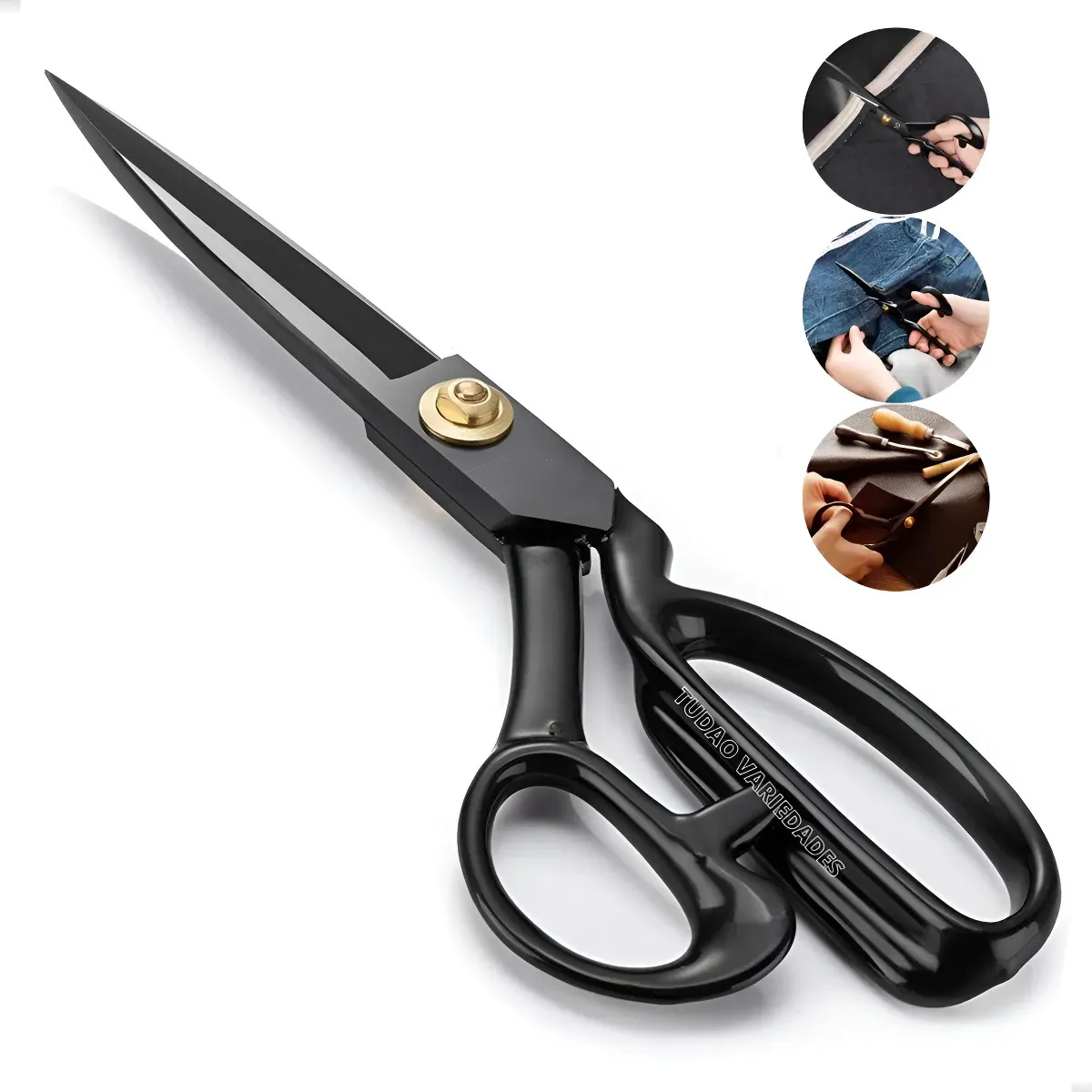 Tesoura De Costura Profissional Titanium Alfaiate 9 Polegada Preto