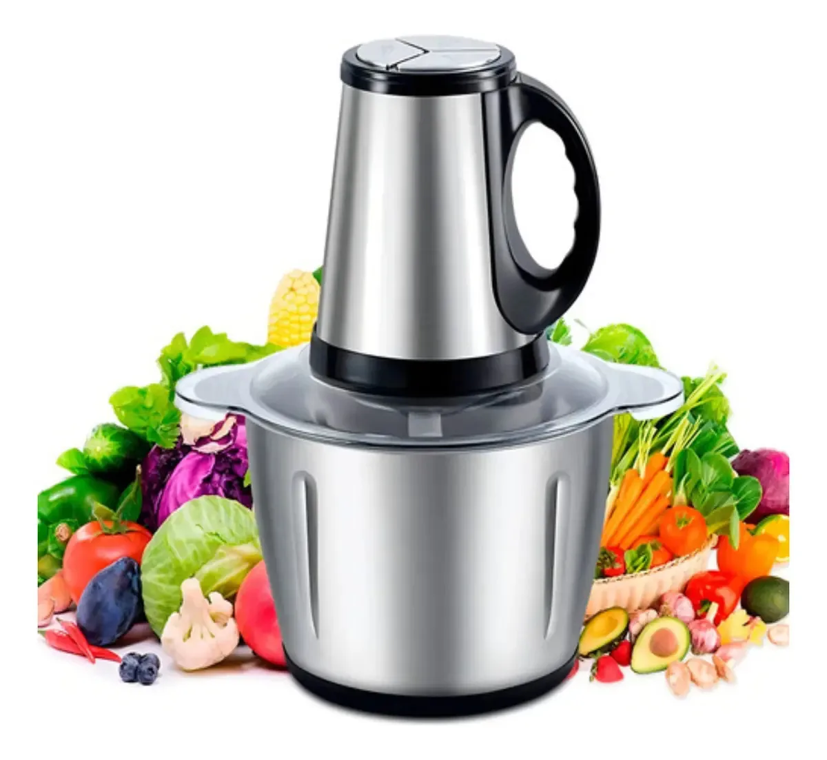 Processador Elétrico De Alimentos Multifuncional Para Carnes E Temperos 3l