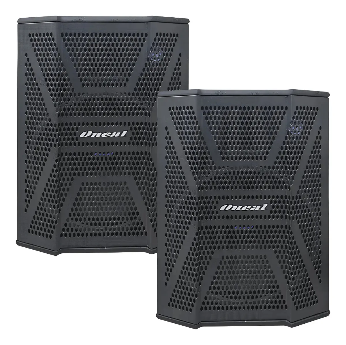 2 Caixas De Som Acústica Ativa 12'' Oneal Opb412ec Cor Preto
