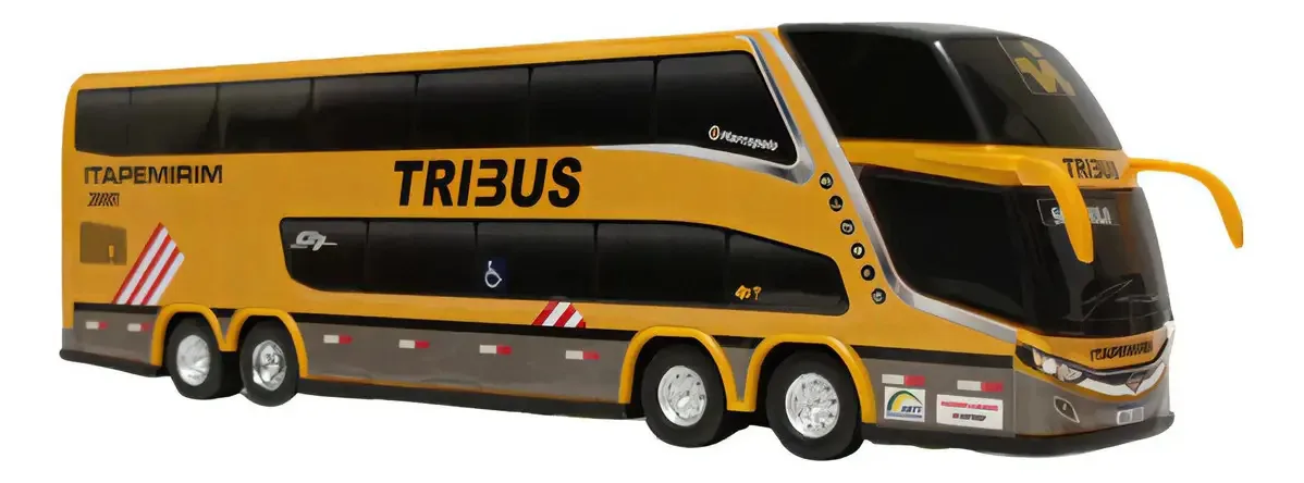 Brinquedo Em Ônibus Miniatura Tribus 2 Andares