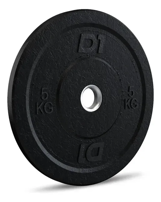 Anilhas Para Academia D1fitness Bumper De 5kg De Borracha Tipo Bumper - Preto