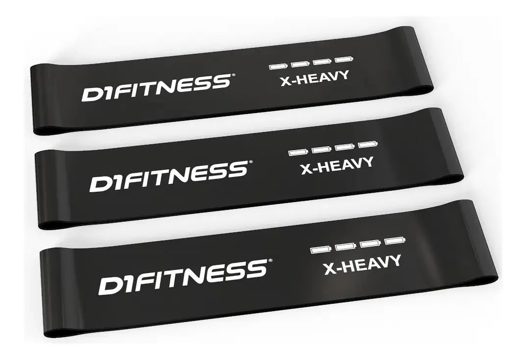 Kit 3 Mini Bands Tensão Extra Forte Treino - D1fitness