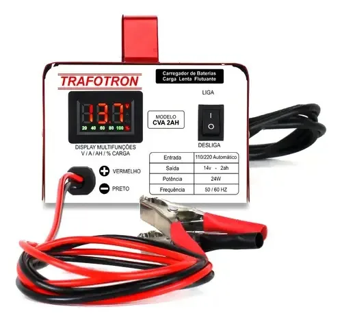 Carregador Bateria Automotiva Carro Moto 12v 5ah Flutuante