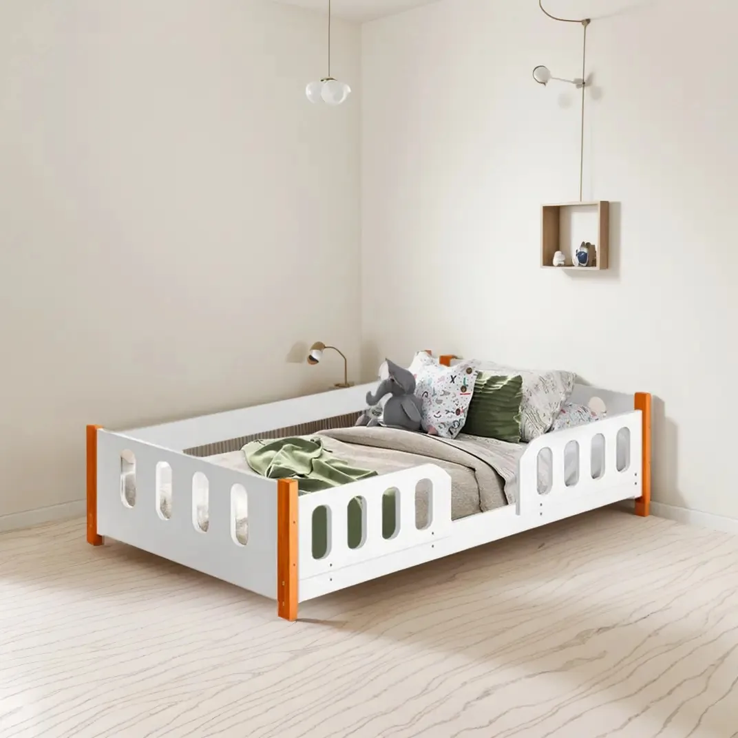 Cama Baixa Infantil Branca Melissa Divaloto