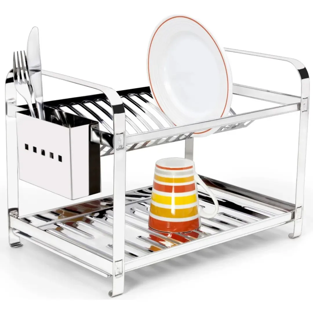 Escorredor Louça Inox 16 Pratos Porta Talher Cozinha