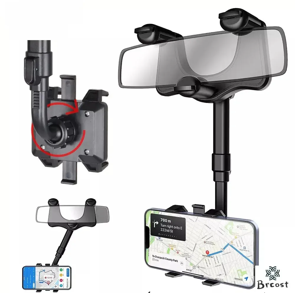 Suporte De Celular Para Carro Veicular Retrovisor Universal 360 Brcost Resistente Suporte Veicular Automotivo Todos Celulares Qualidade Suporte De Carro Gps