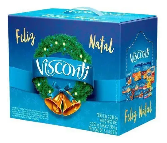 Cesta De Natal Visconti Pequeno 14 Itens 1,