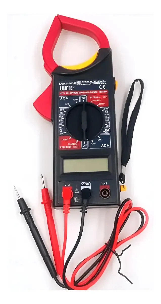 Alicate Amperímetro Digital Luatek LWJ-302 1000A CA/CC