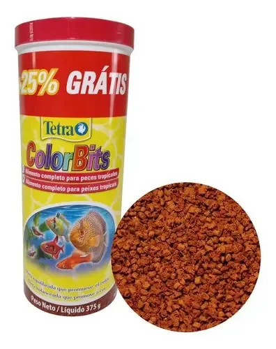Ração Tetra Color Bits Granules 375g Para Peixes
