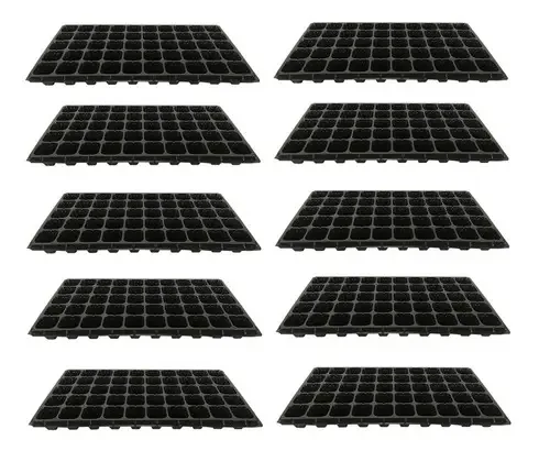 Kit Com 10 Bandejas Para Mudas E Hortaliças Com 50 Células