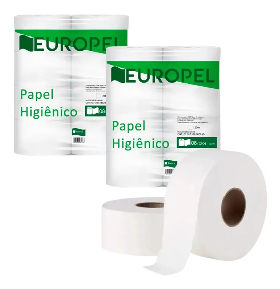 Papel Higiênico Europel Folha Simples 150m 16 Rolos para Toalheiro
