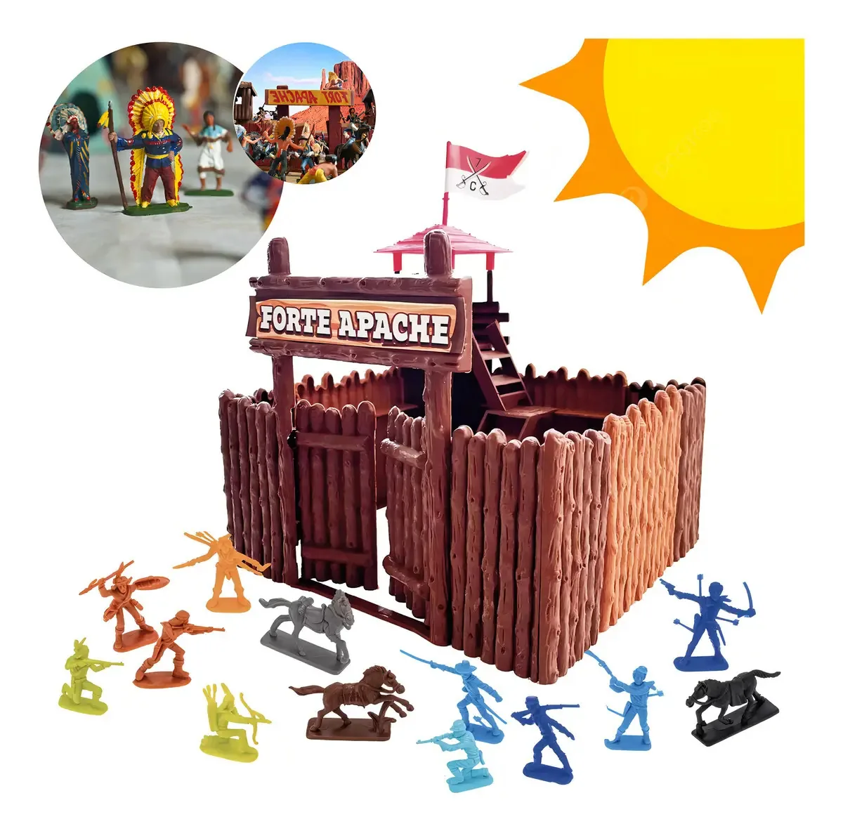 Brinquedo Infantil Mini Forte Apache Kids - Gulliver Cor Colorido