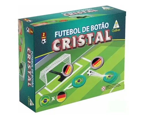 Botão para futebol de botão Gulliver Cristal cor verde - kit x 2 unidades