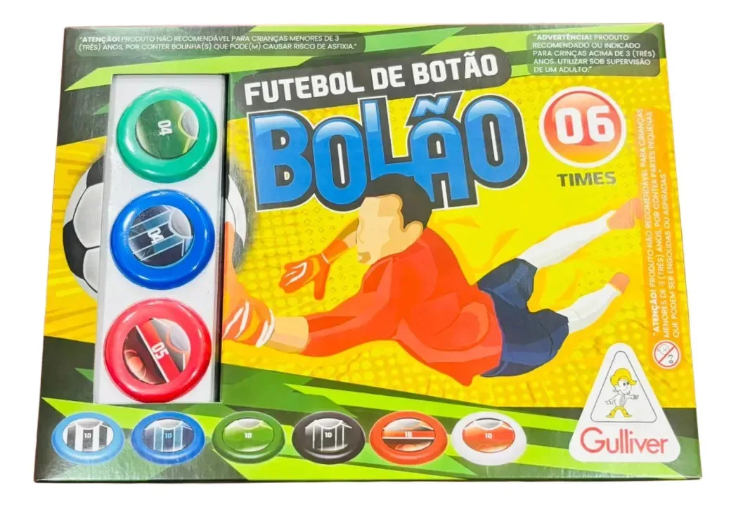 Botão para futebol de botão Gulliver Bolão - kit x 6 unidades