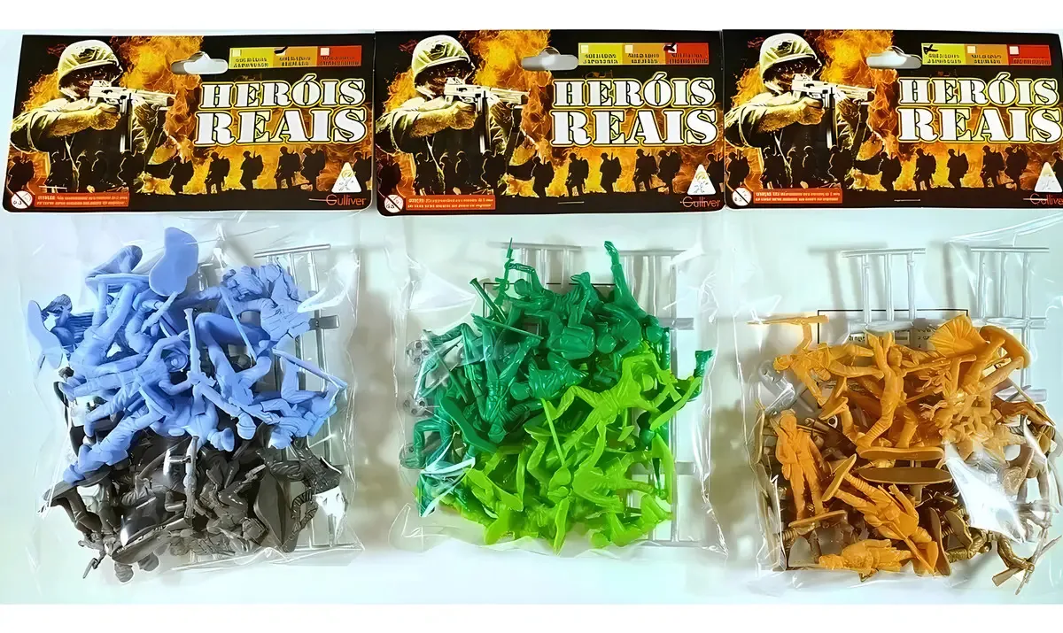Soldadinhos De Plástico Heróis Reais Gulliver Kit 3x
