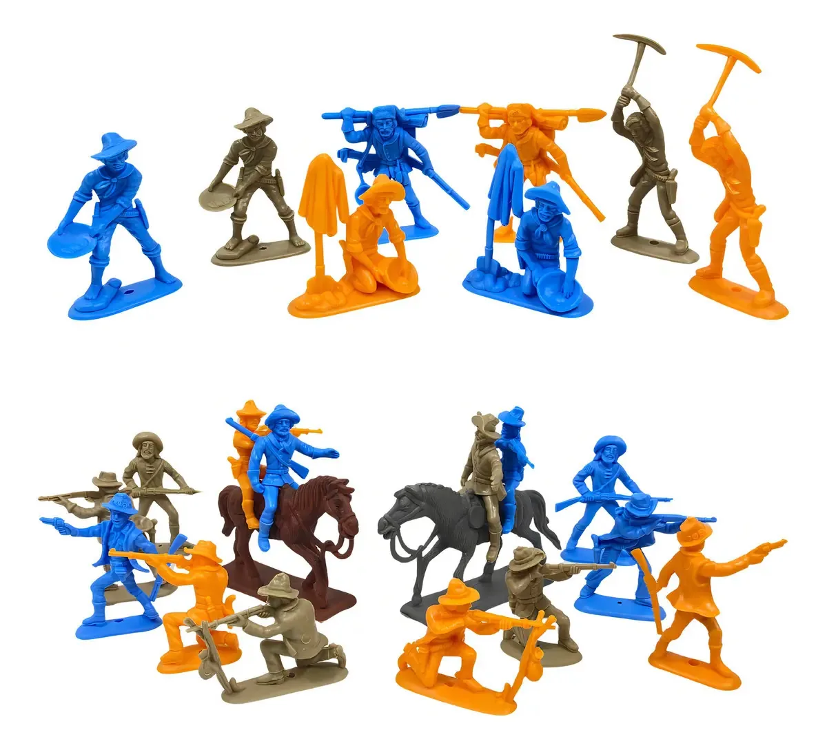 Soldadinhos Índios e Cowboys Gulliver Caixa Forte 26 Miniaturas