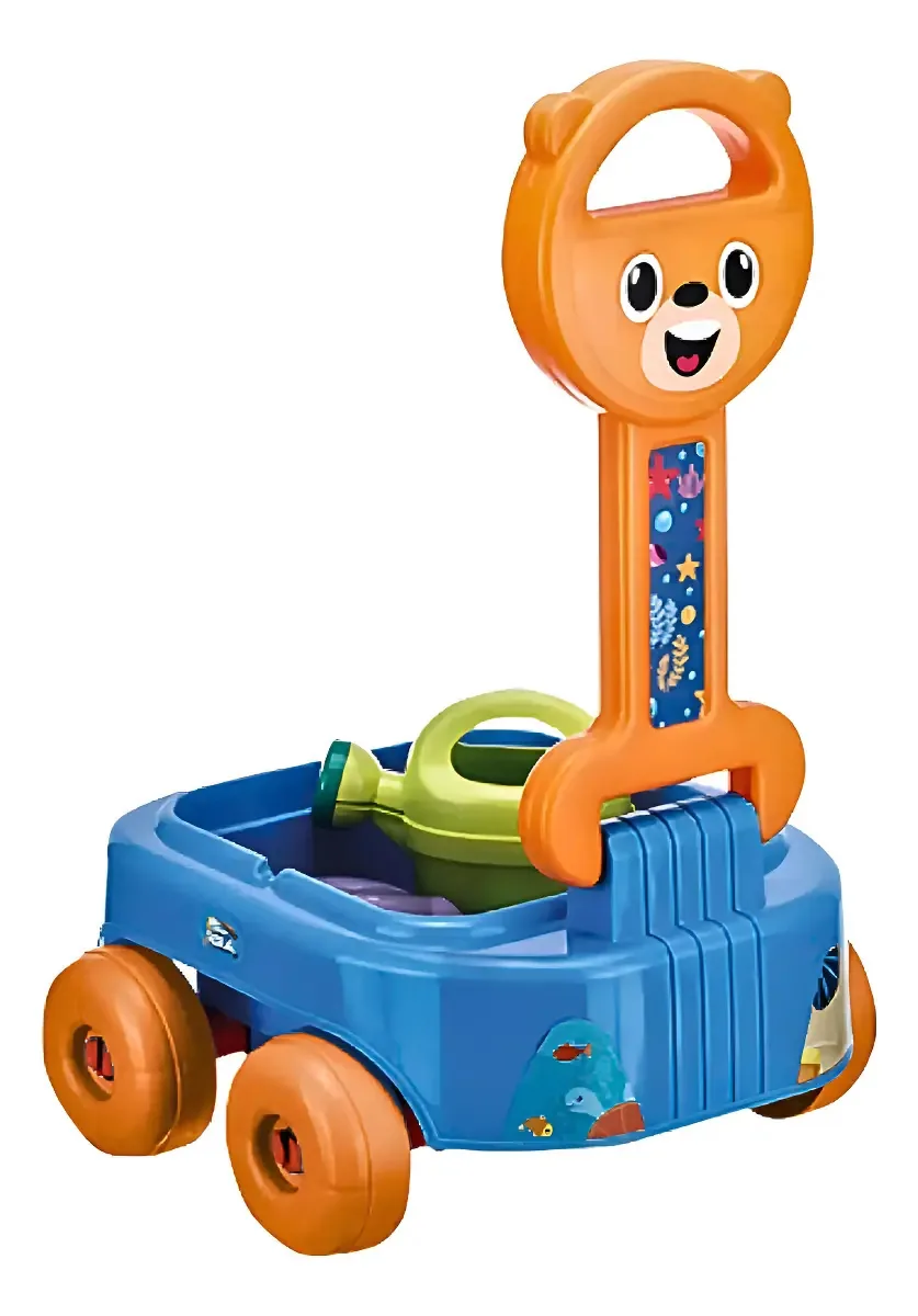 Carrinho De Puxar Urso De Praia Azul 5034 - Gulliver