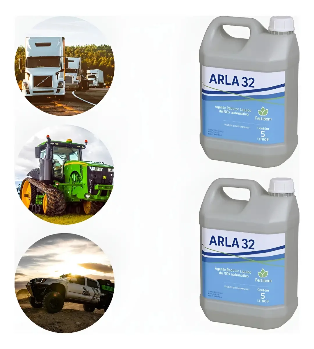Arla 32 - 10 Litros Agente Redutor De Liquidos Nox Kit C/ 2 Cor Incolor