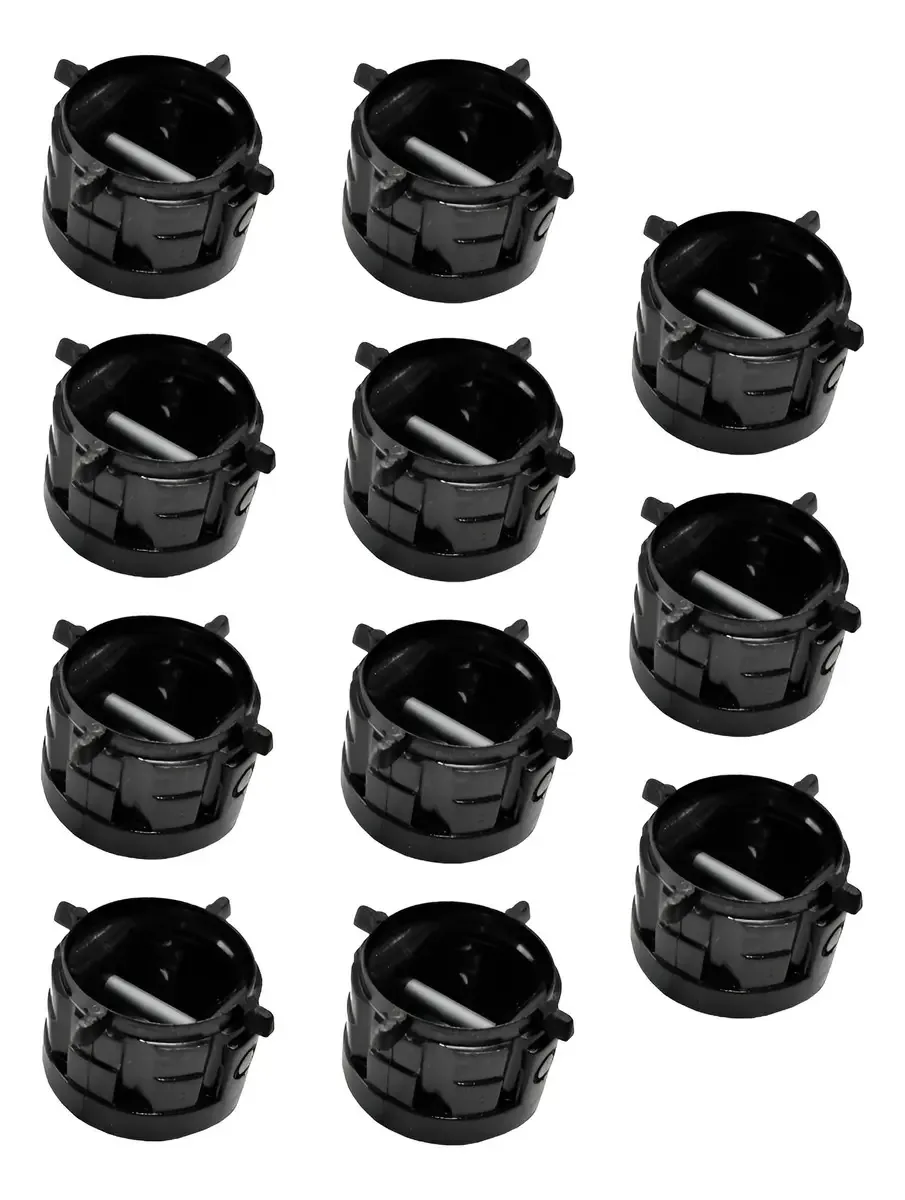 10 Copinhos De Leash Com Haste Inox - 10 Copinho Leash Cor Preto