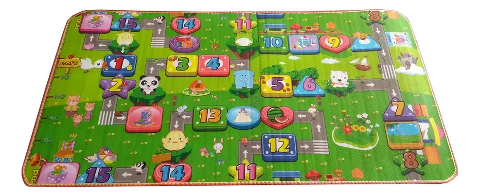 Tapete Tatame Educativo Infantil Bebe Atividades 1.8m X 1,20