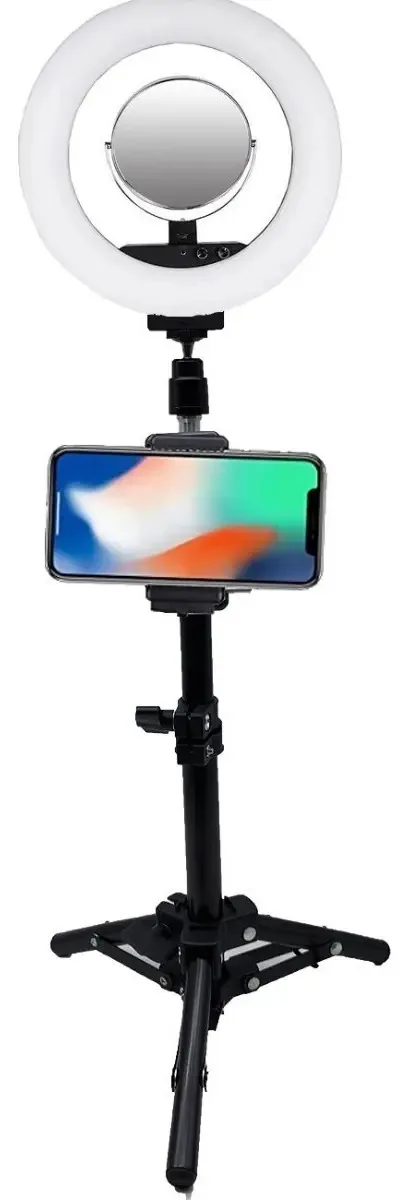 Tripé Ring Light Iluminação Led Espelho Gravar Video Celular