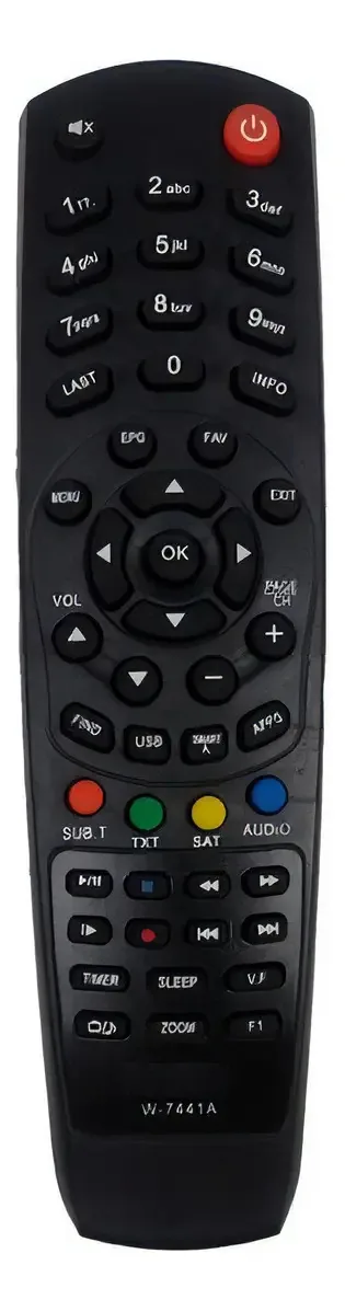Controle Remoto Receptor Hd Digital 4k Full Hd 5.1 W-7441a