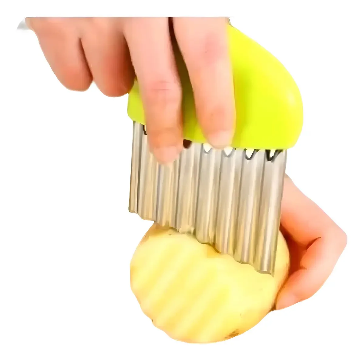 Cortador Batata Chips Legumes Ondulado Inox
