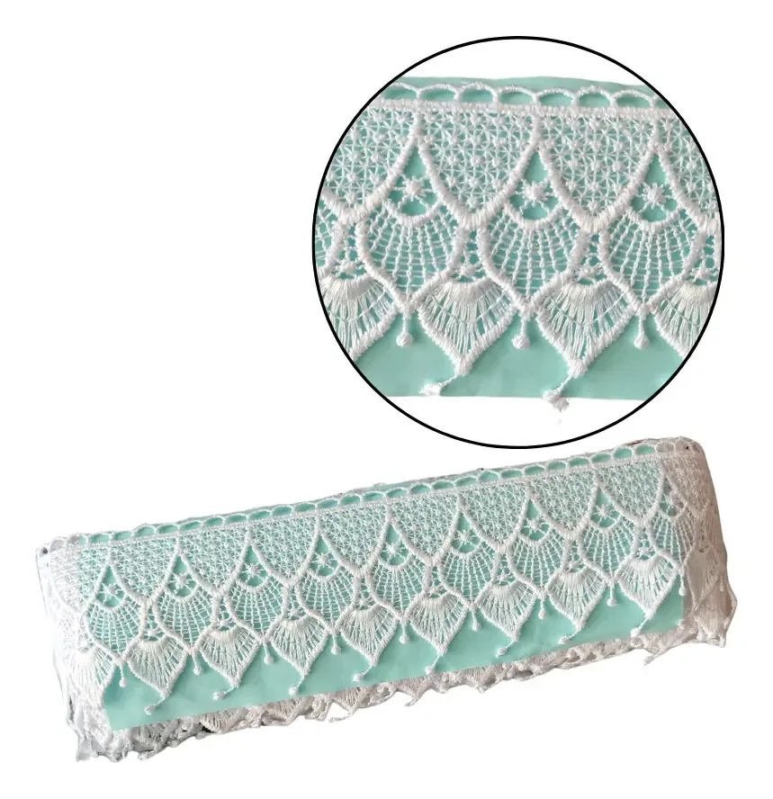 Renda Gripir Cl67 - Larg: 8,00cm - Branca - 13,70 Mts Cor Branco