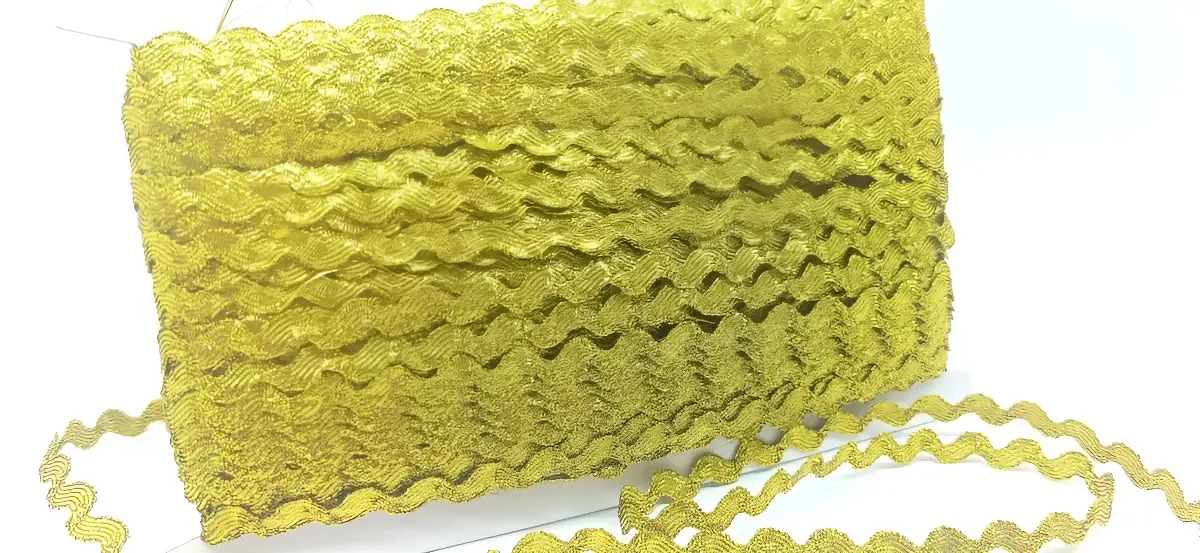 Fita Sianinha Dourado Poliester 5mm 50m Para Artesanato Confeccao