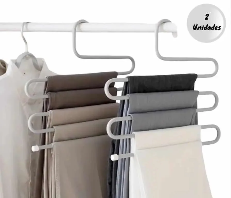 Cabide Para Calças Saia Organizador Multifuncional Espaço Cor Branco
