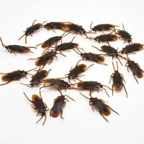 12 Baratas Plástico Horror Brincadeira Inseto Falso 5 Cm Cor Marrom Barata