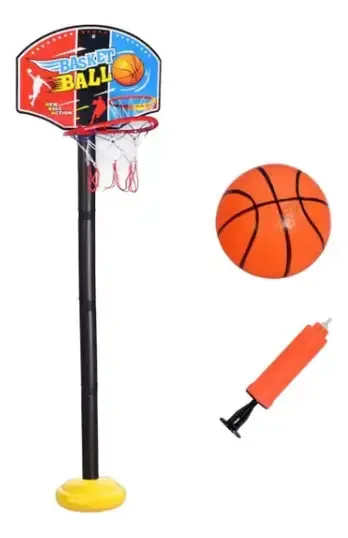 Kit Basquete Infantil Altura Ajustável Com Bola Bomba Tabela