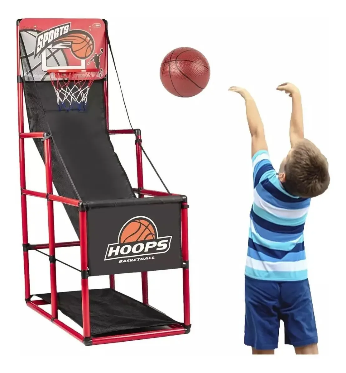 Cesta De Basquete Com Bola E Suporte - 142cm