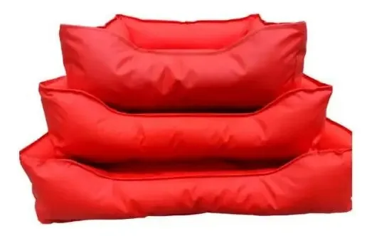 Kit 3 Camas Pet Quadrada Com Zíper Super - Vermelho