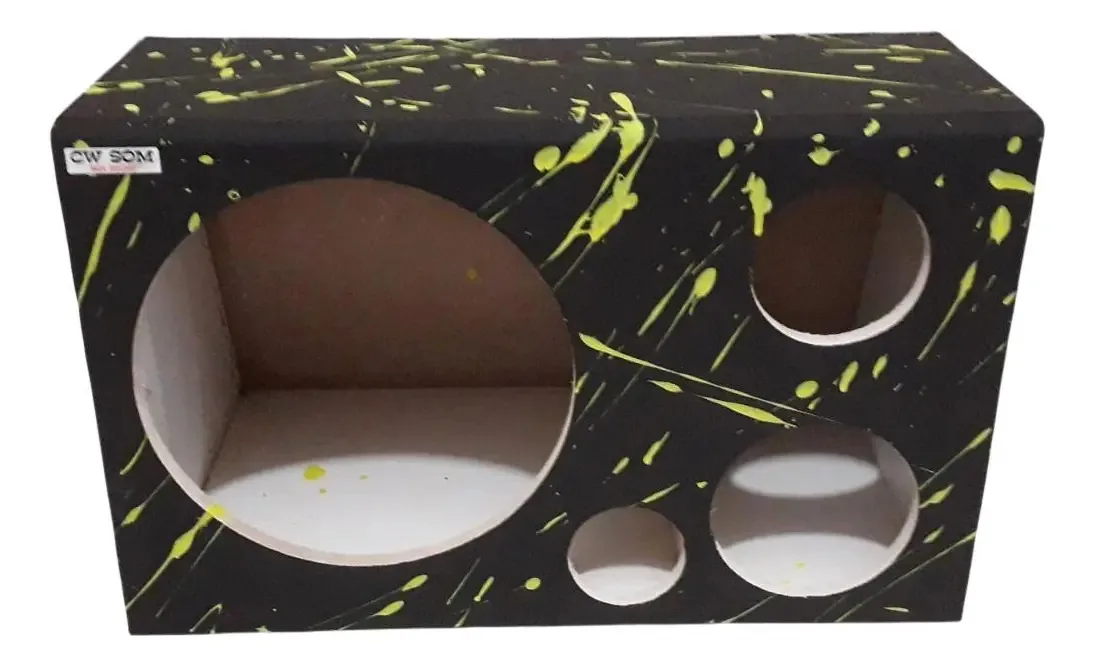 Caixa Trio Com Divisória Subwoofer 12 Corneta E Tweeter