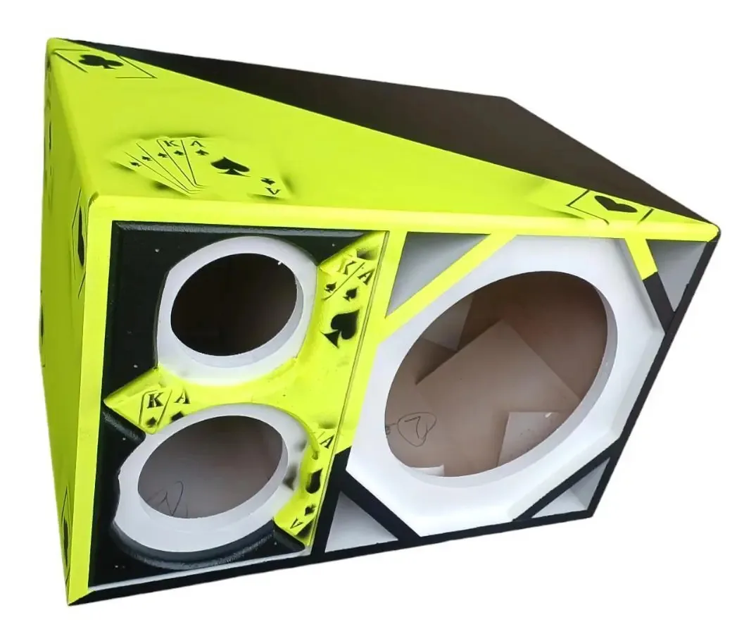 Caixa Trio Para Subwoofer De 12 Corneta E Super Tweeter